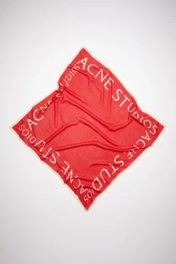 Quadratischer Wollschal Mit Logo