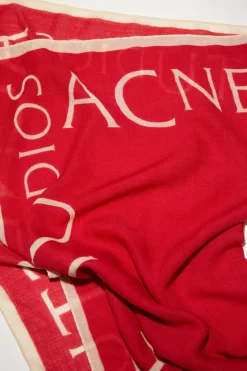 Quadratischer Wollschal Mit Logo
