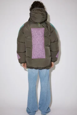 Ripstop-Pufferjacke Mit Kapuze