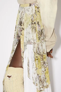 Rock Mit Blumenprint Und Fransen