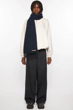 Schmaler Fransen-Schal Aus Wolle