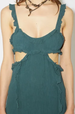 Slipdress Mit Ruschen
