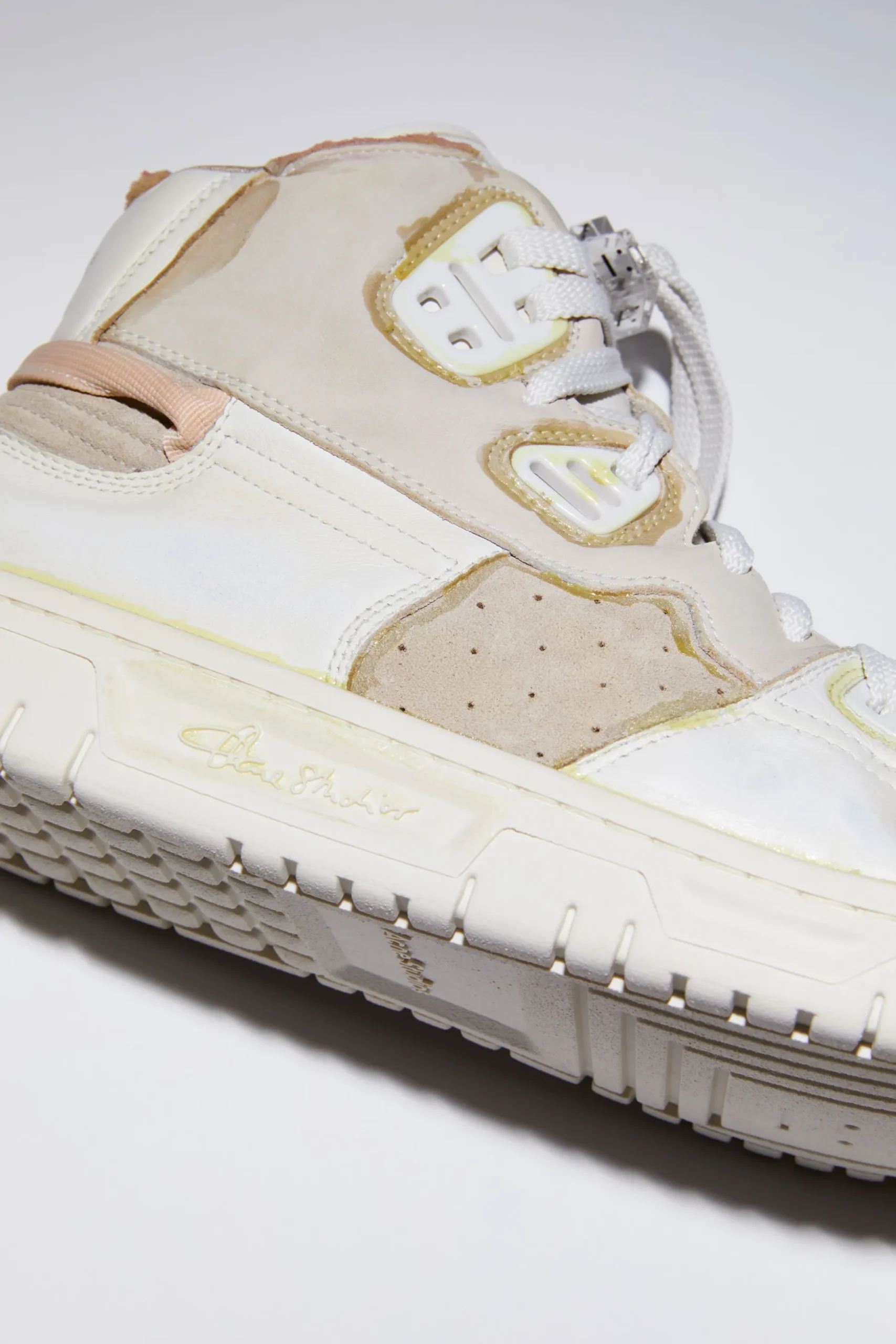 Sneakers Aus Leder Mit Hohem Schaft
