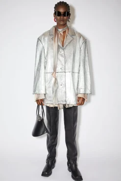 Sprayed Leather Jacket