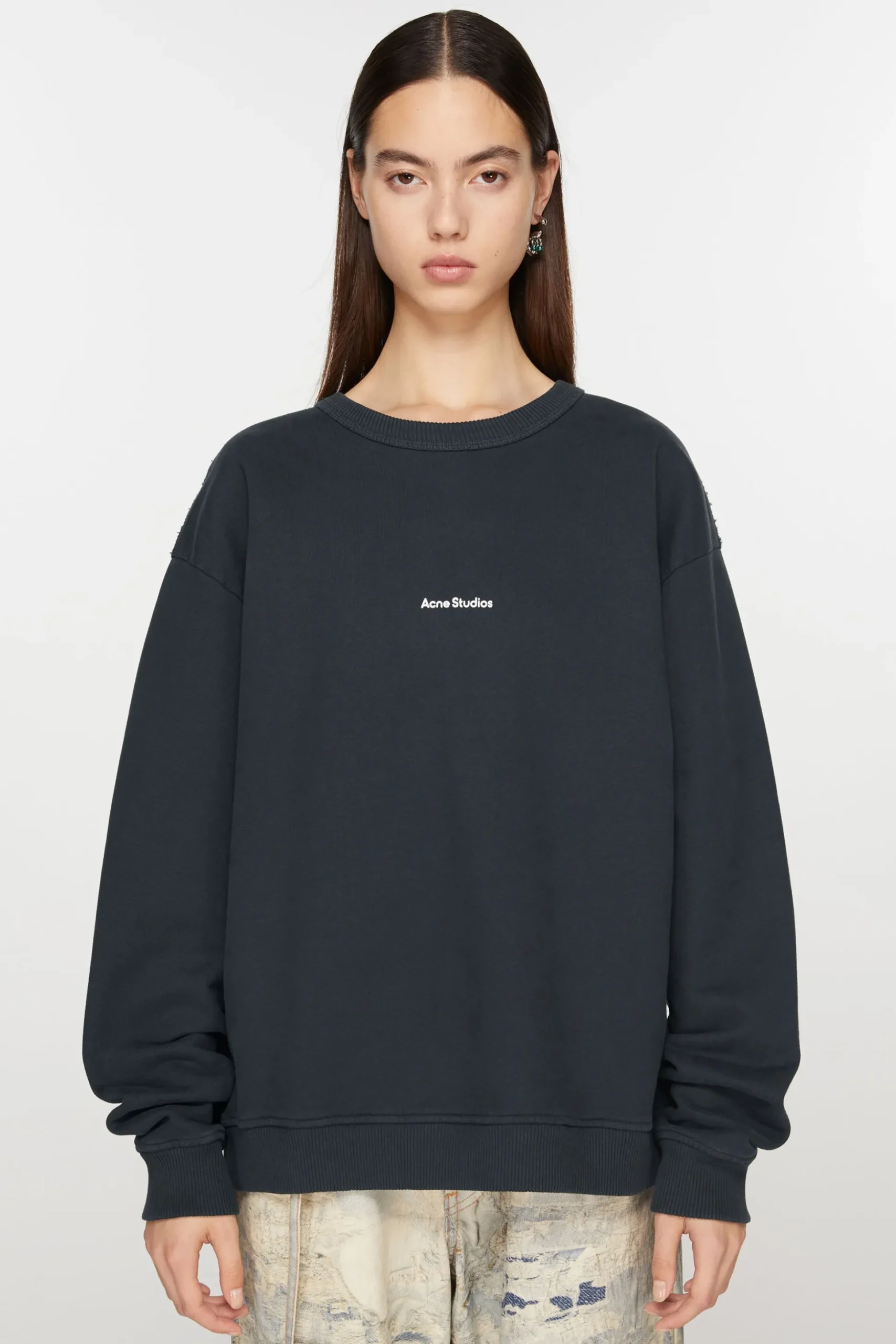 Sweatshirt Mit Stempel-Logo