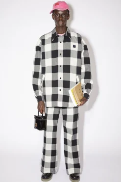 Wattierte Hemdjacke Mit Karomuster