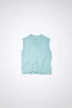 Weste Aus Flauschigem Merino-Woll-Mix