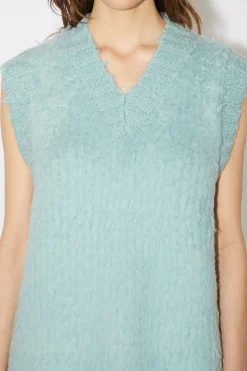 Weste Aus Flauschigem Merino-Woll-Mix