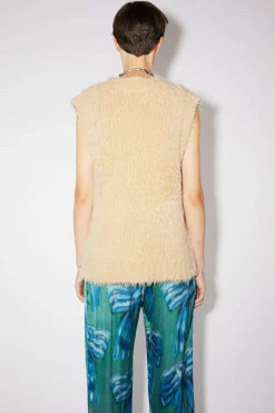Weste Aus Flauschigem Merino-Woll-Mix