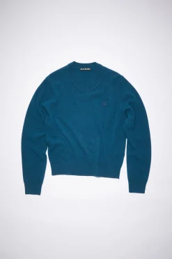 Wollpullover Mit V-Ausschnitt