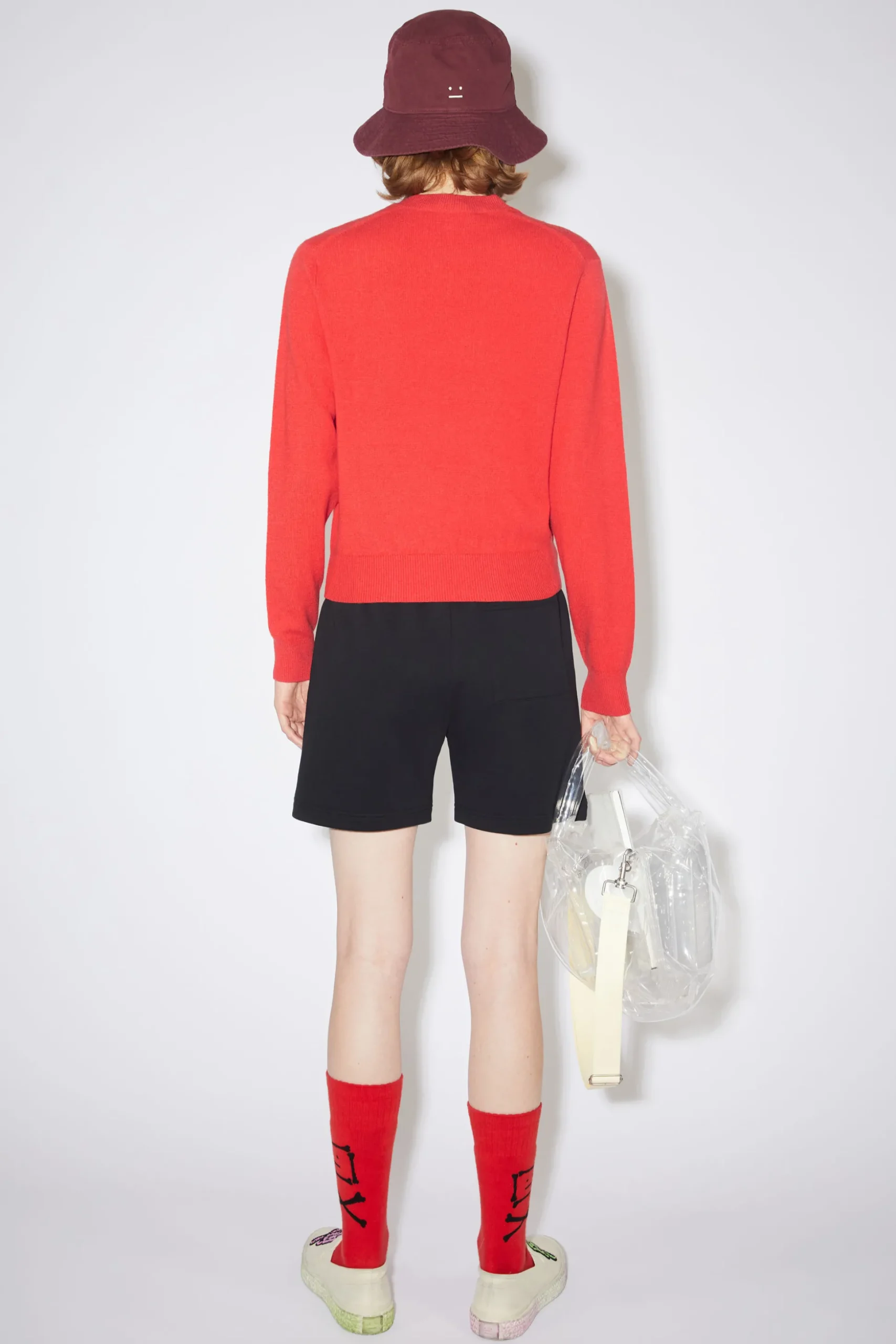 Wollpullover Mit V-Ausschnitt