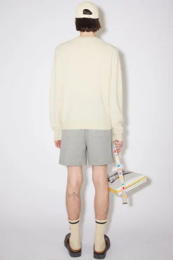 Wollpullover Mit V-Ausschnitt