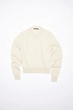 Wollpullover Mit V-Ausschnitt