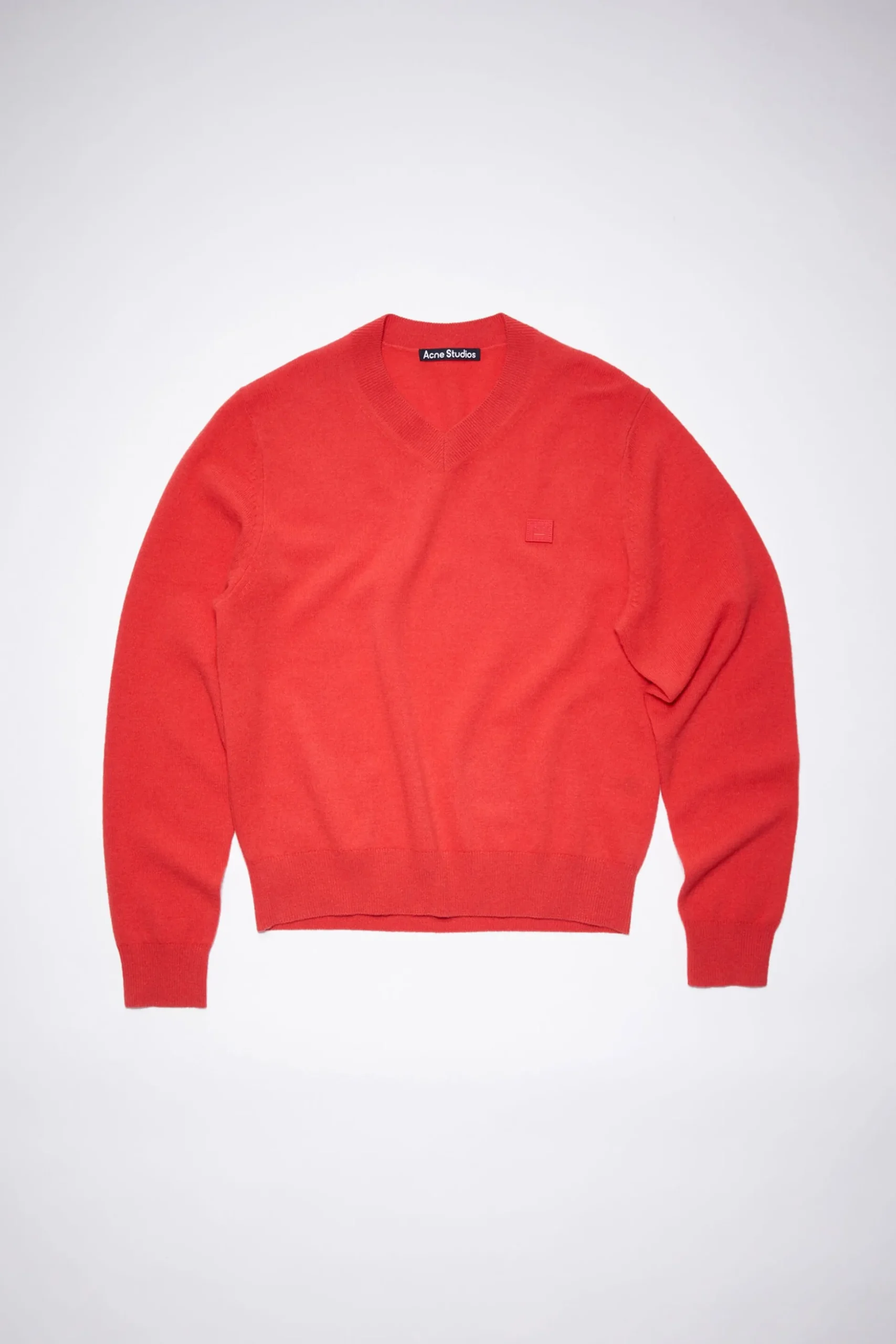 Wollpullover Mit V-Ausschnitt