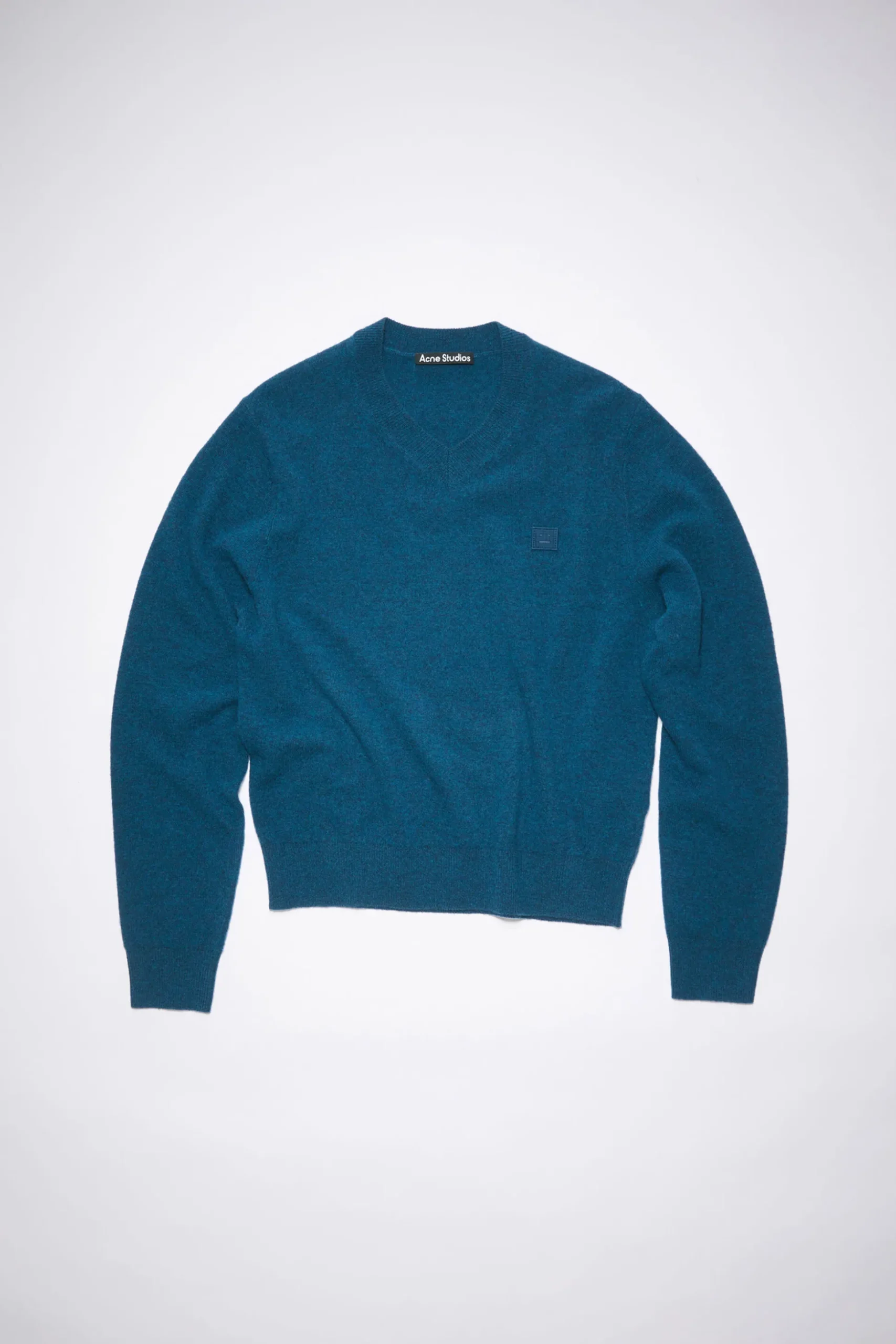 Wollpullover Mit V-Ausschnitt