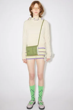 Wollpullover Mit V-Ausschnitt