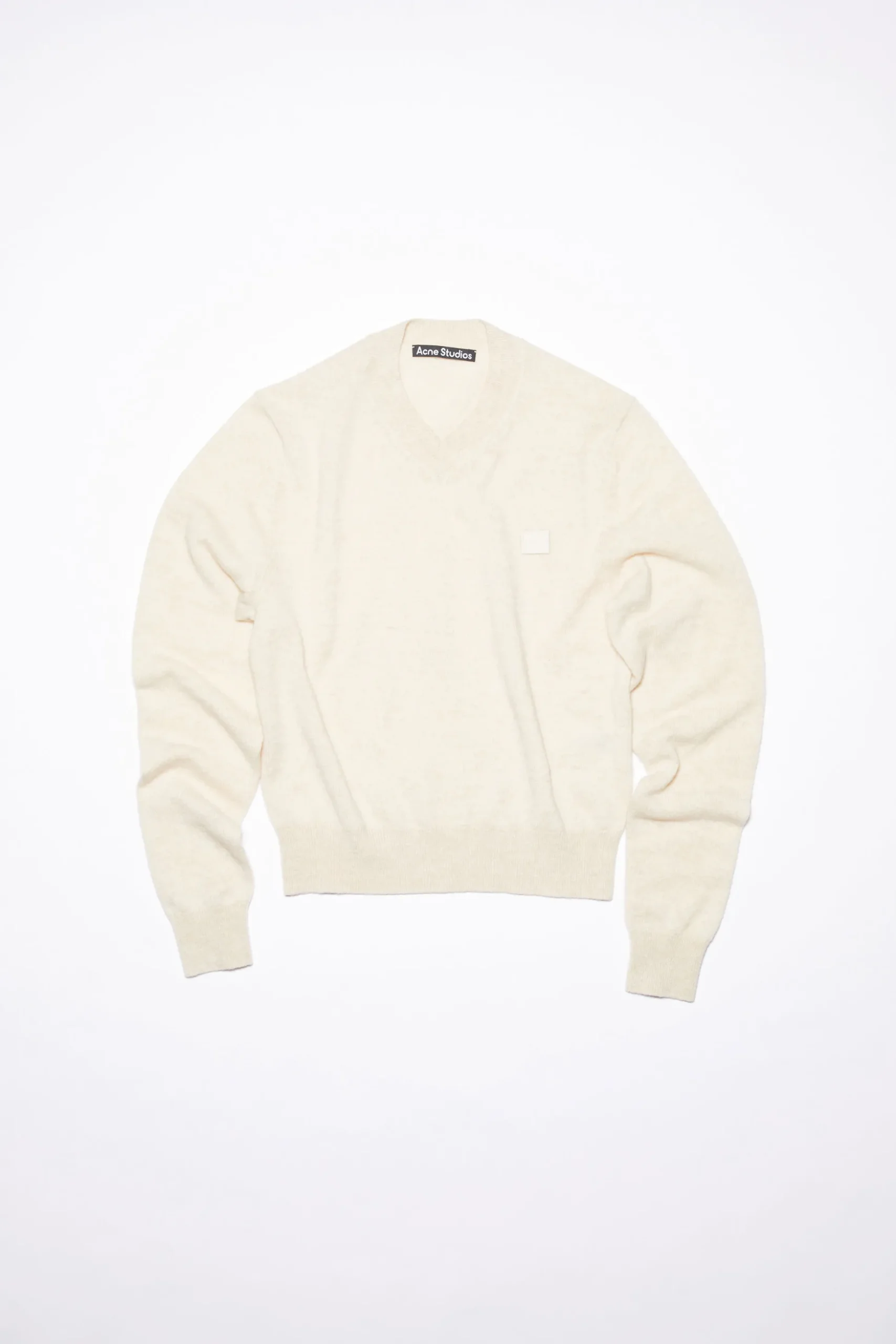 Wollpullover Mit V-Ausschnitt