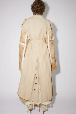 Zweireihiger Patchwork-Trenchcoat