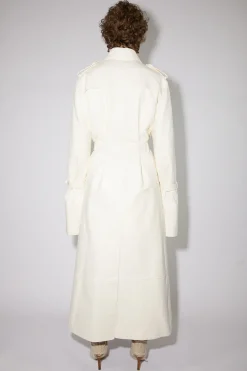 Zweireihiger Trenchcoat Aus Leder